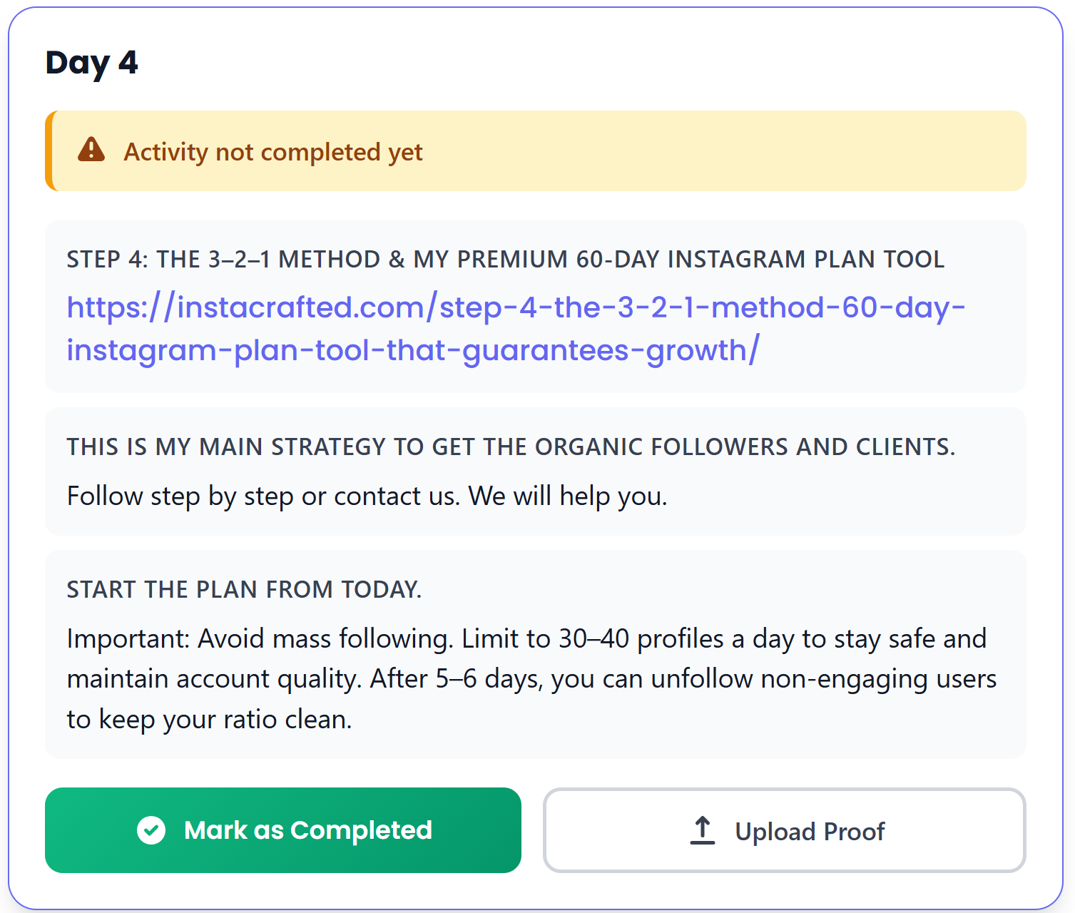 Instagram Follower Growth Chart